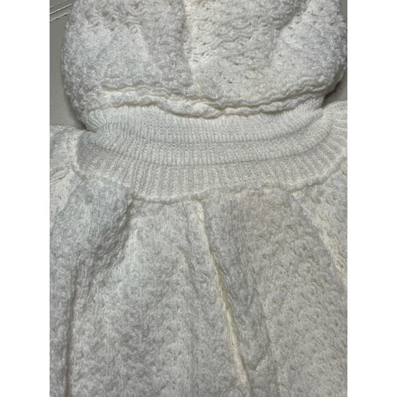 Sears Vintage White Sweater Hoodie Baby Jacket Deadstock size 12M - Picture 7 of 11